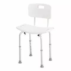 HOMCOM Bath Chair Shower Stool Safety Seat Bathroom Adjustable Positions Elderly Aids - 1