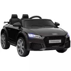 HOMCOM Kids Licensed Audi TT Ride-On Car 12V Battery w/ Remote Suspension Headlights and MP3 Player 2.5-5km/h Black - 1
