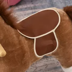 HOMCOM Kids Classic Rocking Horse, with Moving Mouth, Neighing Sounds, Brown - 9
