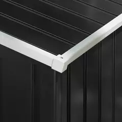 Outsunny 7.7 x 5.7ft Metal Garden Shed, Galvanised Outdoor Tool Storage House with Ventilation Slots and Sliding Doors, Grey - 8