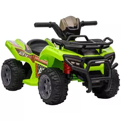 HOMCOM 6V Kids Electric Ride on Car Toddlers Quad Bike All Terrain Vehicle Toy With Music for 18-36 months Green - 1