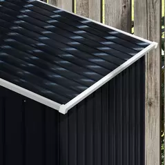 Outsunny 7 x 4ft Weatherproof Shed, Outdoor Bike Storage Shed with Ventilation Slots, Foundation Kit and Lockable Double Doors, Dark Grey - 9