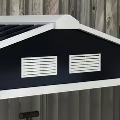 Outsunny 7 x 4ft Weatherproof Shed, Outdoor Bike Storage Shed with Ventilation Slots, Foundation Kit and Lockable Double Doors, Dark Grey - 8