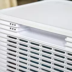 HOMCOM 10L/Day Dehumidifier with 2L Water Tank, Laundry Drying, Automatic Humidity Sensor, Electric Portable Dehumidifier with 24H Timer, 3 Modes for Home Damp, Mould and Condensation - 9