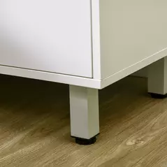 HOMCOM Kitchen Cupboard, Modern Kitchen Storage Cabinet with Shelves and Drawer, Free Standing Kitchen Sideboard, 166 cm, White - 7