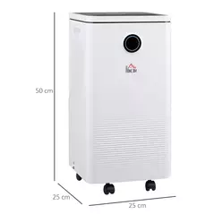 HOMCOM 10L/Day Dehumidifier with WiFi Smart App Control, 2.5L Water Tank, Digital Display, Sleep Mode, 24H Timer, Laundry Clothes Drying, for Home and Large Room Basement - 3
