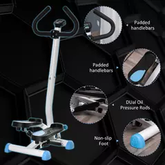 HOMCOM Twister Stepper, Step Machine with Adjustable Resistance, LCD Screen - Blue - 7