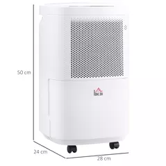 HOMCOM 10L/Day 2200ML Portable Quiet Dehumidifier with WiFi Smart App Control, Electric Moisture Air Dehumidifier for Home Laundry Basement - 3