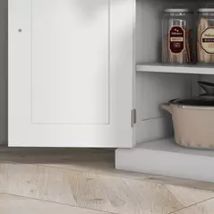 HOMCOM Freestanding Multi-Storage Kitchen Cabinet - White - 9