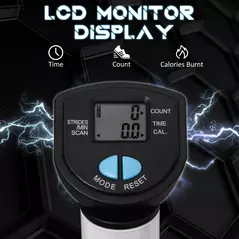 HOMCOM Twister Stepper, Step Machine with Adjustable Resistance, LCD Screen - Blue - 4