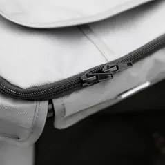 PawHut Dog Pram Dog Stroller 4 Wheels Pet Pushchair with Rolling Door, Cushion, Safety Leashes, for Small and Medium Breeds, Grey - 9