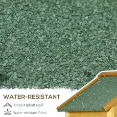 Outsunny Wooden Garden Storage Shed Utility Gardener Cabinet w/ 3 Shelves and 2 Door, 191.5cm x 79cm x 49cm, Natural wood effect - 4