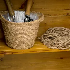 Outsunny Wooden Garden Storage Shed Utility Gardener Cabinet w/ 3 Shelves and 2 Door, 191.5cm x 79cm x 49cm, Natural wood effect - 8