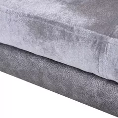 PawHut Dog Sofa Bed for Small-Sized Dogs, Elevated Pet Chair with PU Cover, Soft Cushion, Cat Couch Lounger with Anti-slip Legs - Grey - 8