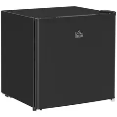 HOMCOM 46 Litre Table Top Mini Fridge, Small Fridge with Ice Box, Reversible Door, Adjustable Temperature and Legs for Bedrooms, Home Office, Black - 1