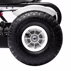 HOMCOM Children Pedal Go Kart, Kids Ride On Racer with Adjustable Seat, Inflatable Rubber Tyres, Handbrake, for Ages 5-12 Years - White - 8