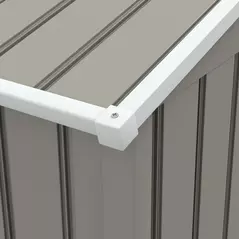 Outsunny 7.7 x 5.7ft Outdoor Garden Storage Shed, Metal Tool House with Ventilation and Sliding Doors, Light Grey - 8