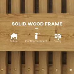 Outsunny Wall-mounted Wooden Garden Planters with Trellis, Drainage Holes and 3 Planter Boxes for Patio, Carbonised - 8