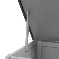 PawHut Wooden Guinea Pig Hutch, Small Animal Cage with Slide-out Tray, Openable Asphalt Roof, 84 x 43 x 70cm, Grey - 8