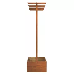 Outsunny Wooden Trellis Planter Box, Raised Garden Bed to Grow Vegetables, Herbs and Flowers, Orange - 7