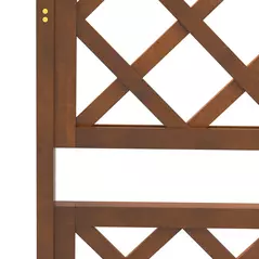 Outsunny Wooden Trellis Planter Box, Raised Garden Bed to Grow Vegetables, Herbs and Flowers, Orange - 8