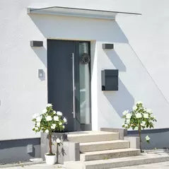 Outsunny Set of 2 Artificial Plants White Rose Floral in Pot, Fake Plants for Home Indoor Outdoor Decor, 90cm - 2