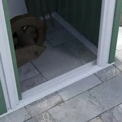 Outsunny 5 x 3ft Garden Storage Shed with Sliding Door and Sloped Roof Outdoor Equipment Tool, Green - 8