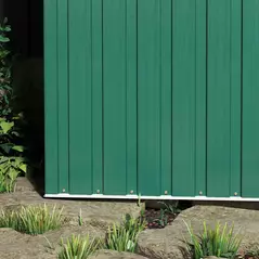 Outsunny 5 x 3ft Garden Storage Shed with Sliding Door and Sloped Roof Outdoor Equipment Tool, Green - 9