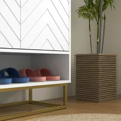 HOMCOM Shoe Storage Cabinet, Modern Shoe Cupboard with Open Shelf, Adjustable Shelf, 6 Vents, Shoe Rack for 12 Pairs of Shoes - 9