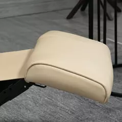 HOMCOM Reclining Swivel Chair, with Footrest - Cream White - 7