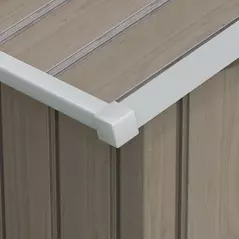 Outsunny 7 x 4ft Metal Garden Storage Shed with Vents, Floor Foundation Kit and Lockable Double Doors, Light Brown - 8