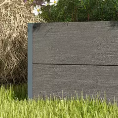 Outsunny 34 x 69.5cm Garden Planter Box, with Back Trellis, Grey - 9