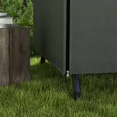 Outsunny 205 x 124cm Three-Seater Swing Chair Protective Cover Dark Grey - 9