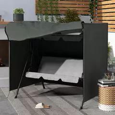 Outsunny 152 x 177cm Three-Seater Swing Chair Protective Cover Grey - 2