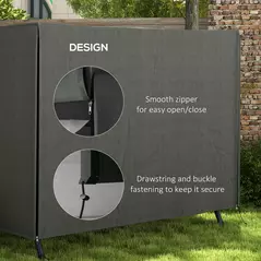 Outsunny 205 x 124cm Three-Seater Swing Chair Protective Cover Dark Grey - 6