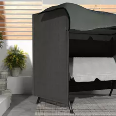 Outsunny 205 x 124cm Three-Seater Swing Chair Protective Cover Dark Grey - 7