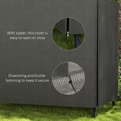 Outsunny 152 x 177cm Three-Seater Swing Chair Protective Cover Grey - 4