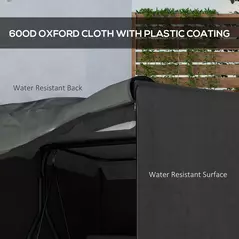 Outsunny 152 x 177cm Three-Seater Swing Chair Protective Cover Grey - 5