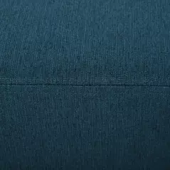 HOMCOM Linen Fabric Footstool Ottoman Cube with 4 Plastic Legs, Blue - 9