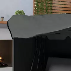 Outsunny 152 x 177cm Three-Seater Swing Chair Protective Cover Grey - 9
