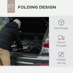 HOMCOM 4 Wheel Rollator with Seat and Back, Folding Mobility Walker with Carry Bag, Adjustable Height, Dual Brakes, Cane Holder, Lightweight Aluminium Walking Frame for Seniors and Disabled, Gold Tone - 4