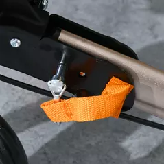 HOMCOM 4 Wheel Rollator with Seat and Back, Folding Mobility Walker with Carry Bag, Adjustable Height, Dual Brakes, Cane Holder, Lightweight Aluminium Walking Frame for Seniors and Disabled, Gold Tone - 9