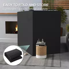 Outsunny 3-Seat Outdoor Garden Swing Chair Protective Cover Water UV Resistant, 240L x 133Wcm, Dark Grey - 6