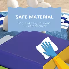 HOMCOM 4-Piece Soft Play Set for Toddlers, Multicoloured - 7