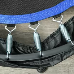 HOMCOM 40" Foldable Mini Fitness Trampoline, with Adjustable Foam Handle, Blue - 9