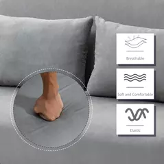 HOMCOM Two-Seater Click-Clack Sofa Bed - Light Grey - 7