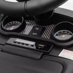 AIYAPLAY 2-in-1 Land Rover Licensed 6V Kids Electric Ride On Car, Sliding Car w/ Headlights, Music, for 18-60 Months, White - 9