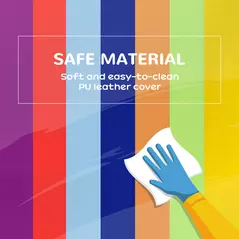 HOMCOM 7 Piece Soft Soft Play Set for Toddlers 1-3 Years, Blue - 7