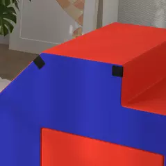 HOMCOM 2-piece Soft Play Set, Baby Foam Climber Block for Toddler 1-3 Years, Dark Blue - 9