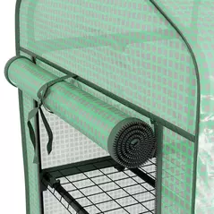 Outsunny Three-Tier Mini Greenhouse - Green - 8